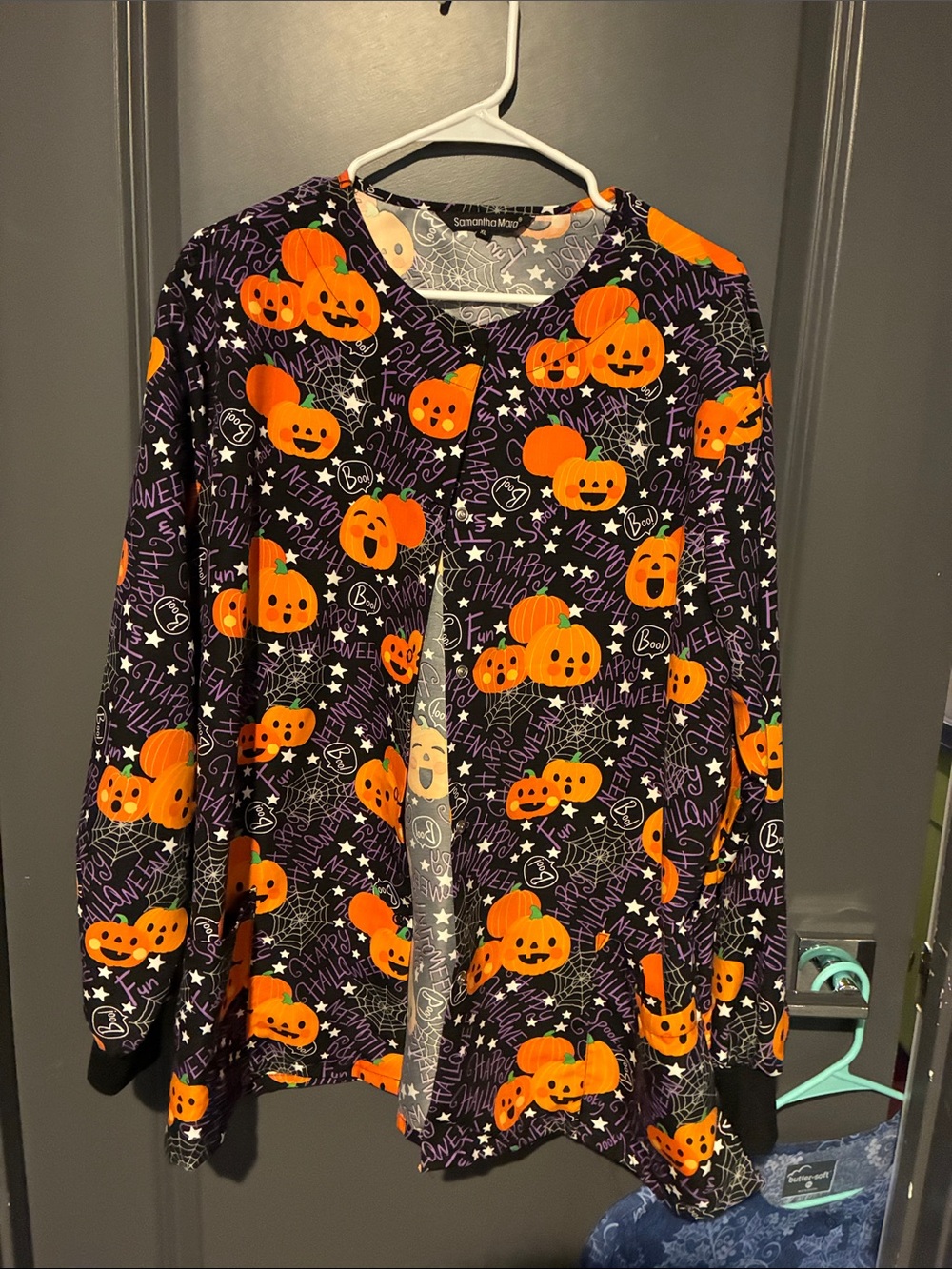 Women's Halloween Pumpkin uniform jacket - Black & Orange